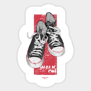 Walk On - Black Sticker